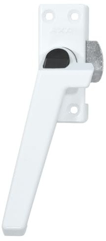 AXA Fenstergriffe - 3308 - Fenstersicherung - Links drehend | abschließbar mit Knopf, Aluminium Weiß