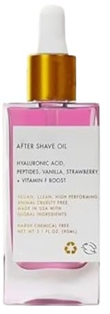 Erdbeer-Vanille nach dem Rasieren des Öls | Strawberry-Vanilla nach dem Öl für weiche Haut | 90 ml feuchtigkeitsspendende Erdbeer-Vanille nach Frauen mit Rasieröl