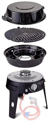 CADAC - Safari Chef 30 LP Combo - Tragbare Grills - GreenGrill Keramikbeschichtung - Inkl. Schutzhülle - Camping - Das Must-Have für den Grill