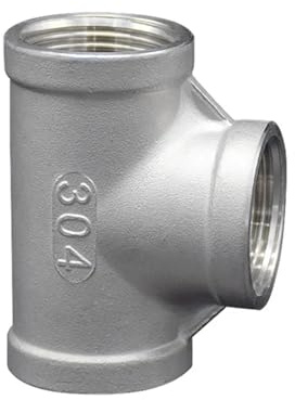 18 14 38 12 34 1 1-14 1-12 Raccordo for Tubo a Tre Vie Tipo T in Acciaio Inossidabile 304 NPT Femmina uguale(1)