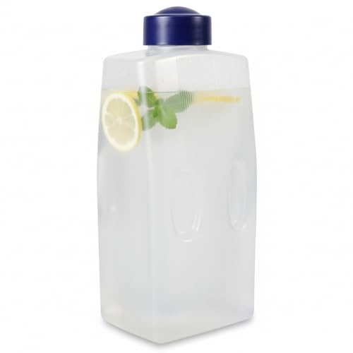 2L Water Bottles 2L Water Bottle, Clear Reusable Juice Bottles for Fridge, Leak-Proof Large Bottle for Iced Tea, Cold Brew & Family Drinks