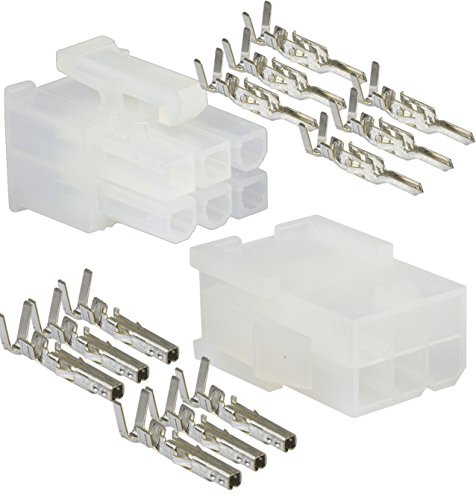 Molex 6 Circuit Wire Connector - 5 Complete conn. w/Pins Mini-Fit Jr