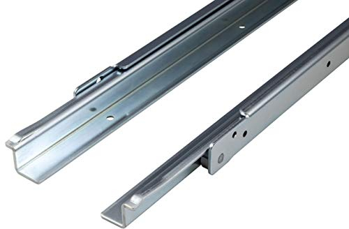 Gedotec Schubkastenauszug Schwerlast Rollenführung Teilauszug 800 mm Schubladen-Schiene aufliegende Montage | FR206 | Tragkraft 100 kg | Stahl verzinkt | 1 Paar - Schwerlastauszüge für Küchenschränke