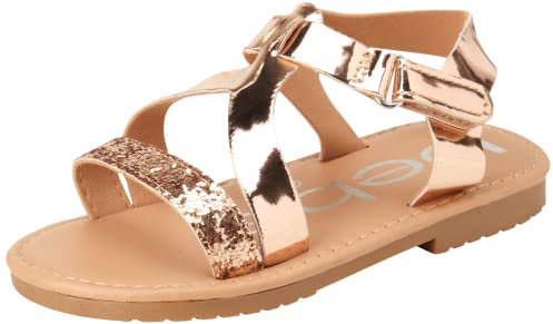 bebe Girls Metallic Glitter Sandals (Toddler)
