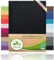 leevitex® Spannbettlaken 90x200cm - 100x200cm | Spannbetttuch Bettlaken | 100% Jersey Baumwolle | Matratzenhöhe bis 25 cm | Öko-Tex | Schwarz