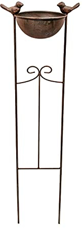 SIDCO Rankhilfe Vogelbad Vogeltränke Rankgitter Gartendeko Spalier Pflanzgitter Schale