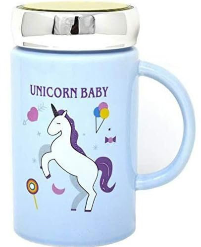 BARGAINS-GALORE 13Cm Set of 2 Unicorn Travel Flask Mugs - Suitable for Both Hot & Cold Drinks | Camping, Hiking, Travel Accessory | Fun, Novelty Design | Loving Gift, Long Lasting