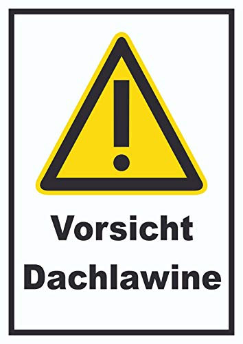HB-Druck Vorsicht Dachlawine Schild A5 (148x210mm)