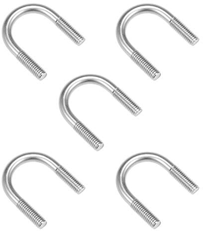 sourcing map 5pcs Boulon en U fixation M6 acier inoxydable 304 pour tuyau 18mm de diamètre
