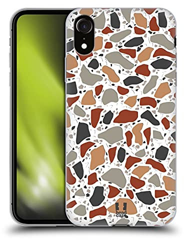 Head Case Designs Neutral Terrazzo Drucke Gel Handyhülle Hülle [Militärischer Schutzgrad] Kompatibel mit Apple iPhone XR