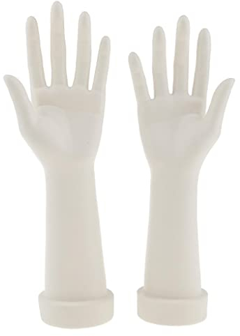 2 Stü Weibliche Schaufensterpuppe Hand Arm Display Base Handschuhe Schmuck Modell Stehen Weiß