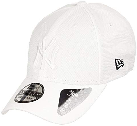 New Era New York Yankees 39thirty Stretch Cap Diamond Era Tonal White - L-XL