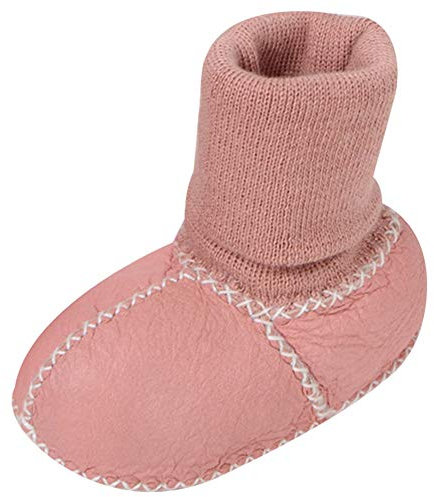 amropi Neonato Ragazze Inverno Stivali da Neve Caldo Foderato Pile Scarpine Primi Passi (Rosa,6-12 Mesi)