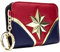 Captain Marvel Carol Danvers Cosmic Kree Style de Costume Porte-Monnaie Clutch avec Poche à Monnaie & Porte-Cartes, Rouge