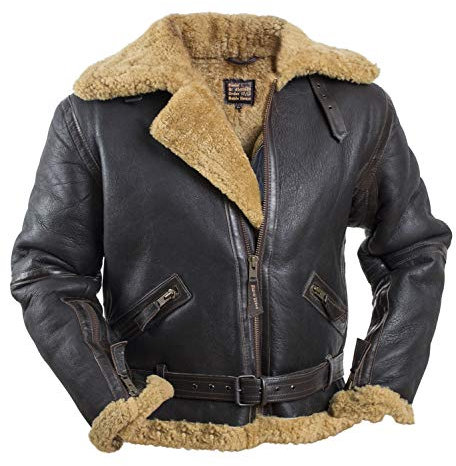 Noble House RAF Fliegerjacke Herren Lederjacke echt Schaffell (XS)