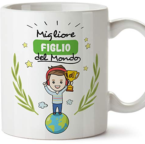 Mugffins Tazza Figlio -Famiglia Mondo -Idee Regali Divertenti e Originali -Tazze di caffè eTè -