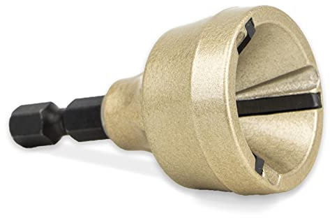 TGR Deburring External Chamfer Drill Bit Tool with Tungsten Blades, Removes Burrs on 1/8-3/4(3mm-19mm) Bolts