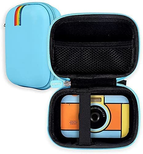 Leayjeen Étui pour Appareil Photo Compact Enfants Compatible avec ASTGMI/Gofunly/ZHUTA/Yokiss/HiMont/Hangrui/MJUM/HOOMOON, Enfant PâQues Anniversaire Cadeaux (étui Uniquement) Bleu
