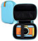 Leayjeen Étui pour Appareil Photo Compact Enfants Compatible avec ASTGMI/Gofunly/ZHUTA/Yokiss/HiMont/Hangrui/MJUM/HOOMOON, Enfant PâQues Anniversaire Cadeaux (étui Uniquement) Bleu
