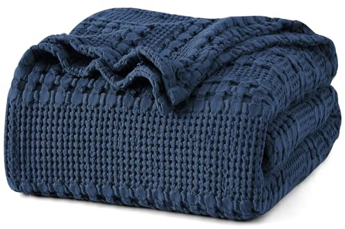 PHF Coperta in 100% cotone a nido d'ape, per letto king size, morbida, leggera e traspirante, comfort per tutte le stagioni, biancheria da letto estetica di lusso per la decorazione della casa, 274,3