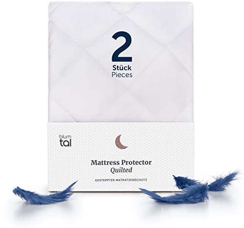 Blumtal® Luxus Matratzenschoner gesteppt 140x200 cm im 2er Set - Oeko-TEX zertifizierter Matratzenschutzbezug - gesteppter Matratzenprotector 140x200 cm Anti-Allergen - Matratzenschutz knisterfrei