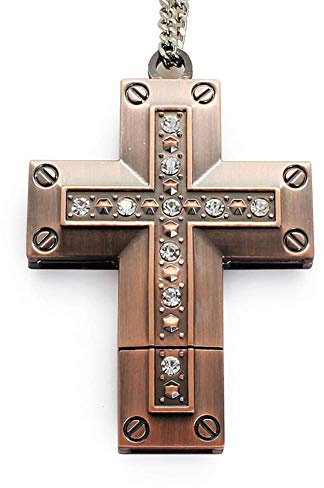 MySixKeen Bijoux en Forme de Croix 32 Go USB 2.0 Lecteur Flash Pendrive Memory Stick Thumb Drive U Disque avec Conception de Porte-clés