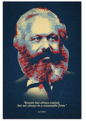 Karl Marx Poster mit motivierendem Zitat, Portrait-Kunst, 9, Leinwand, Wanddekoration, Schlafzimmer, Dekoration, Bild, Sport, Landschaft, Büro, Raumdekoration, Geschenk, ungerahmt: 30 x 45 cm