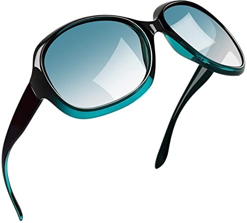 Joopin XL Große Sonnenbrille Damen Grüne Polarisiert Klassische Übergroße Damen Sonnenbrille Moderne Trendige Brille UV-schützende UV400 für Fahren und Reisen (Mode Hellgrün)