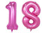 40cm Pink Folienballon Zahl 18