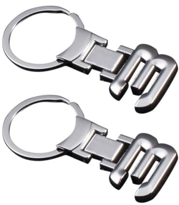 iSpchen Porte-Clés Métal, 2 Pcs Keychain Porte-Clés Trousseau De Voiture Avce Numéro Keychains Personnalisé Porteclés Keyrings Key Rings Porte-Clés Homme Compatible Avec 3 Series