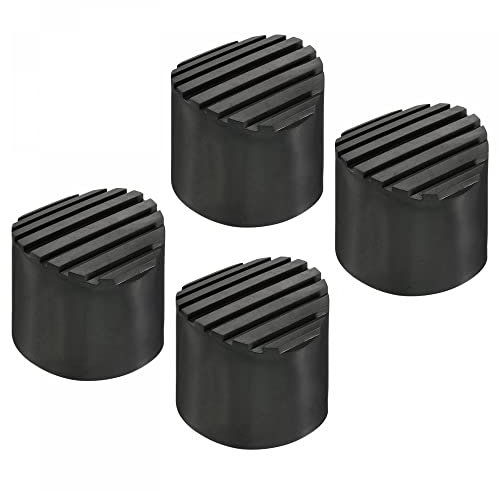 sourcing map Ladder Non-Slip Feet Mat 60mm ID Rubber Round Telescopic Ladder Accessories Pad Cover Cushion for Ladder Protection Black Pack of 4
