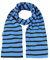 modAS Unisex Bretonischer Schal mit Streifen und uni verschieden Farben - Herrenschal Damenschal Kinderschal 13x120 cm in Azur-Blau
