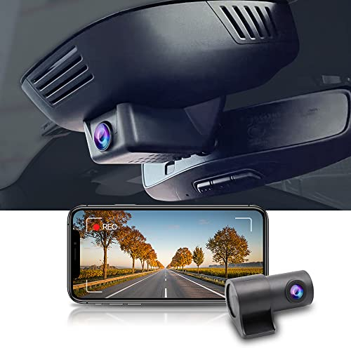 Fitcamx Dashcam Auto Vorne Hinten 1440P+1080P geeignet für Volvo 2023-2025 S60 V60 B5 B6 T5 T8 (Model B), OEM Dashcam 2K HD Video WIFI, Loop-Aufnahme, G-Sensor, WDR Auto Camera, Plug&Play, 64 GB-Karte