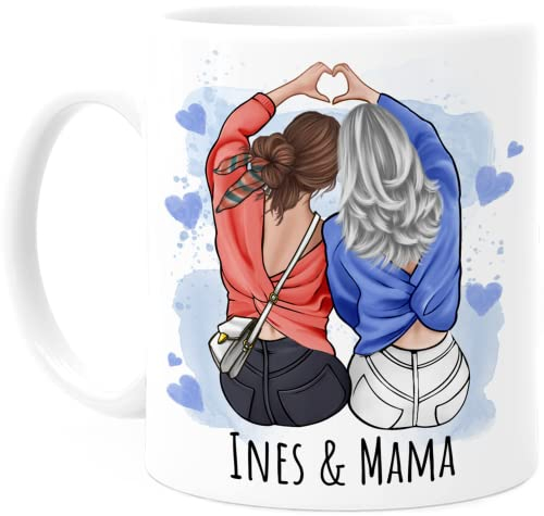 Tassenliebling® Mama Tochter Tasse personalisiert mit Spruch - Geschenk zum Muttertag Geburtstag für die beste Mama der Welt oder beste Tochter - Muttertagsgeschenk Geburtstagsgeschenk Mama