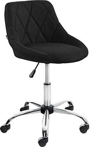 CLP Arbeitshocker Lazio I Kunstleder Oder Stoff I Höhenverstellbarer Arbeitsstuhl I Rollbar, Farbe:schwarz, Material:Stoff