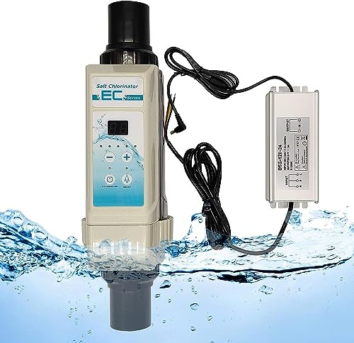 ANXYYDS Salzwasser-Pool-Chlorinator-System, Salz-Chlor-Generator mit Salzgehaltsanzeige, Salzwasser-Pool-System 20 G/H, EC20-Salzzelle, Pool-Salzwasser-Chlorinator-System,16g/h-220V