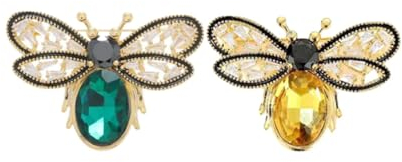 ARFUKA 2 Stück Anstecknadel Bienen Broschen Set Brosche Pins Anstecknadel Geschenk für Männer und Frauen Kleidung Taschen Jacken