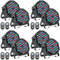 GdjRttk 8PCS RGB LED Par Strahler, 72W Bühnenlicht mit Fernbedienung und DMX 7CH, 36 LED Par Scheinwerfer mit 7 Beleuchtung Modi für Disco Partys Bar Halloween Weihnachten