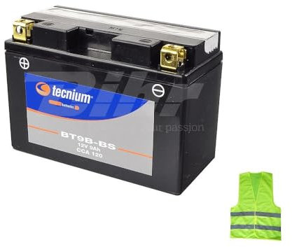KOMPATIBEL MIT Yamaha YFM R Raptor 700 pro Jahr 2006 al 2022 Batterie YT9B-BS TECNIUM-BATTERIEN 8 Ampere 12 Volt BEREIT FÜR DEN Einsatz BEREITS AUFGELADEN 150X68X105MM