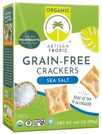 ARTISAN TROPIC Organic Sea Salt Crackers, 4.25 OZ