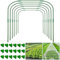 Lot de 6 cerceaux de jardin de 82 x 105 cm pour filets, cerceaux de soutien de serre avec piquets amovibles, grand tunnel de croissance pour plantes, cadre de protection antirouille, cerceaux de