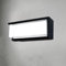 Dopastore Applique da Parete LED 24W Design Rettangolare con 3 Tonalità di Luce Integrate Regolabili Lampada per Esterni IP65 Giardino Terrazza Cortile (Nero)
