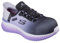 Skechers Tilido Ombray, Anfibi da Lavoro Donna, Nero Viola, 39 EU