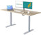 Ergofino höhenverstellbarer Schreibtisch 200x100 cm, elektrisch Schreibtisch mit GS-Zertifiziert, 2 Motoren, 3-Fach Teleskop, 3 Memoryfunktion, Gestell Grau inkl. Asteiche Tischplatte