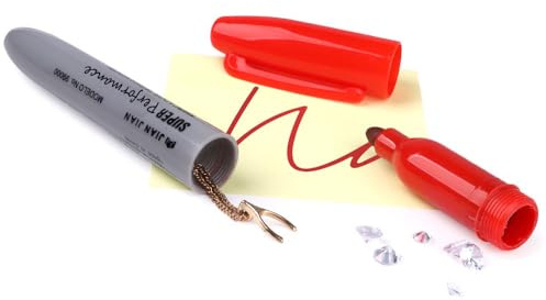 BarGifts Fake Pen Diversion Safe Keep Your Valuables Secretly, Hidden Safe Storage as A Marker Pen to Hide Small Items- Red 1pc