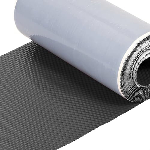 Decket Wandanschlussband Alu EuroTec Fortis AL 300, Kaminanschluss 300 mm x 5 m, Anschlussband für Dach & Kamin, Selbstklebend, Formbar & Witterungsbeständig, Dichtband aus Aluminium, Schwarzgrau