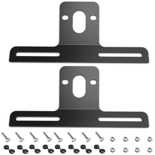 Fengone Heavy Duty Steel License Plate Holder for Specific UTV, ATV, Truck, Caravan, Boat, Accessories (Pack of 2)