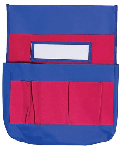 Student Chair Pocket | Classroom Chair Pouch | Desk Chair Pocket Holder | Kids School Supply Chair Back Storage Pockets Organizer With Name Slot for Classroom Daycare