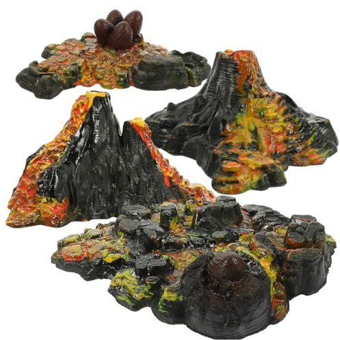 MOLUCKFU Simulationsvulkanmodell 5.51X3.74X1.38in Künstlicher Vulkan Vulkanornament Für Landschaftsgestaltung Modellbau Aquarium Büro Und Zuhause