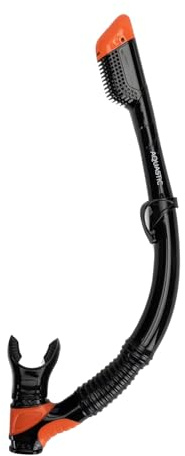 AQUASTIC Schnorchel mit Ventil Schnorchel für Erwachsene mit Dry TOP Technologie Schneller Wasserabfluss Hypoallergenes Mundstück aus Silikon Hochwertiger und sicherer PVC Schwimmschnorchel